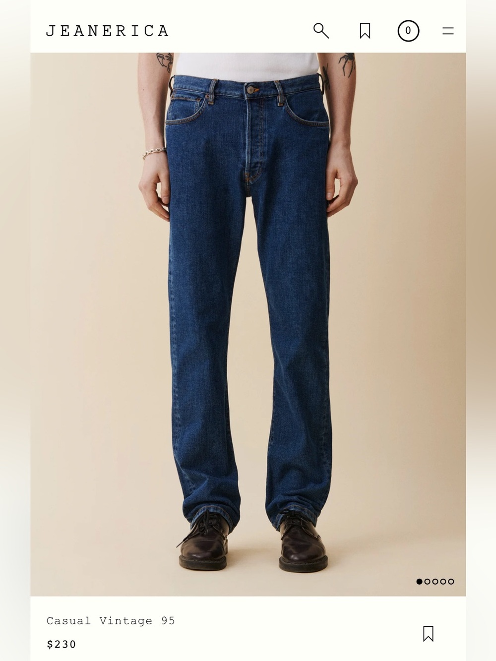 Jeanerica Casual Vintage 95 Men's Straight-Leg Jeans - Dark Blue